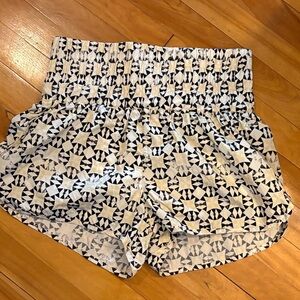 High Waist Geometric Print Women's Shorts